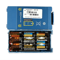 How long do the batteries in a defibrillator last?