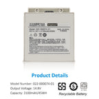 022-000074-01 Bateria para monitor de sinais vitais COMEN C60 LIV148C3100S01A 14,8 V 3100 mAh 45 Wh