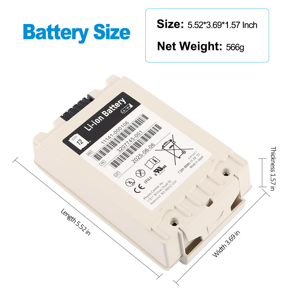 Physio-11141-000106-11.1V-80Wh-Medical-Battery
