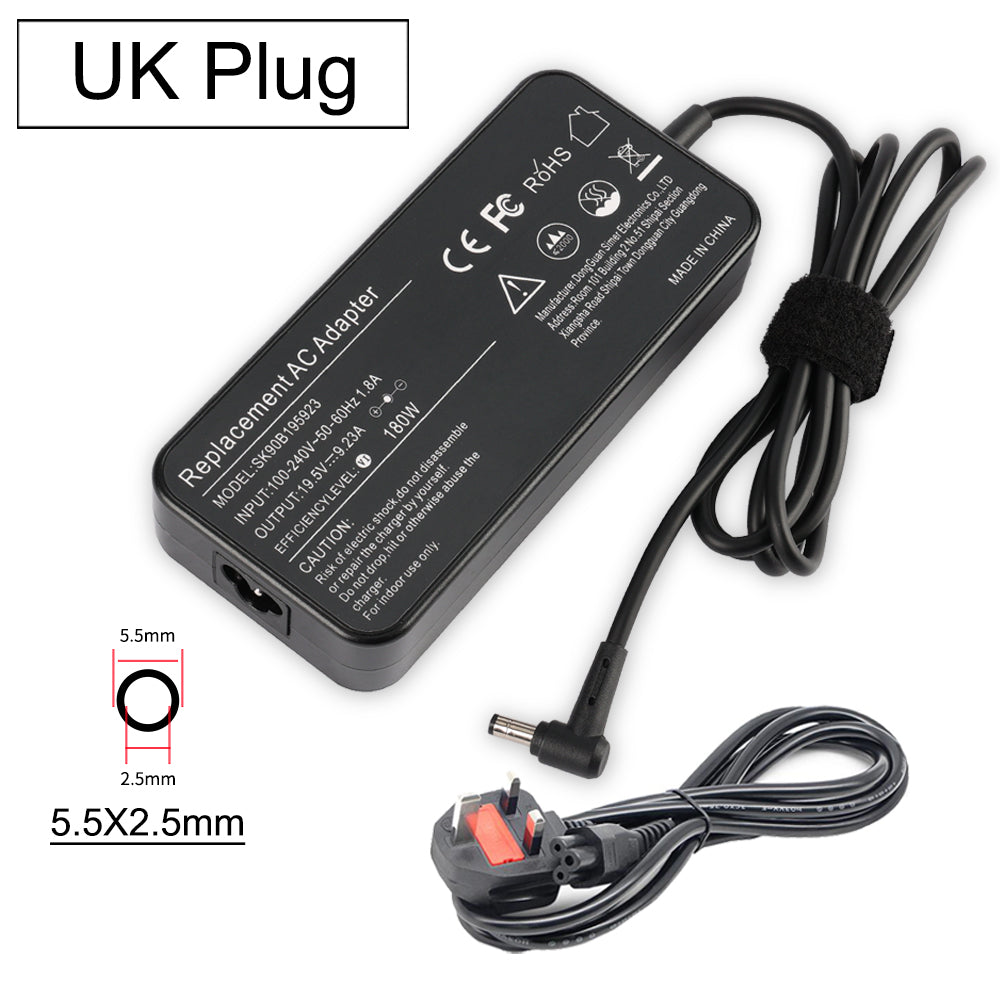 ASUS FX502VM VX7 ZX53VW GL502VM GL5 FX503VMシリーズ用ノートパソコン充電器 19.5V 9.23A 180W