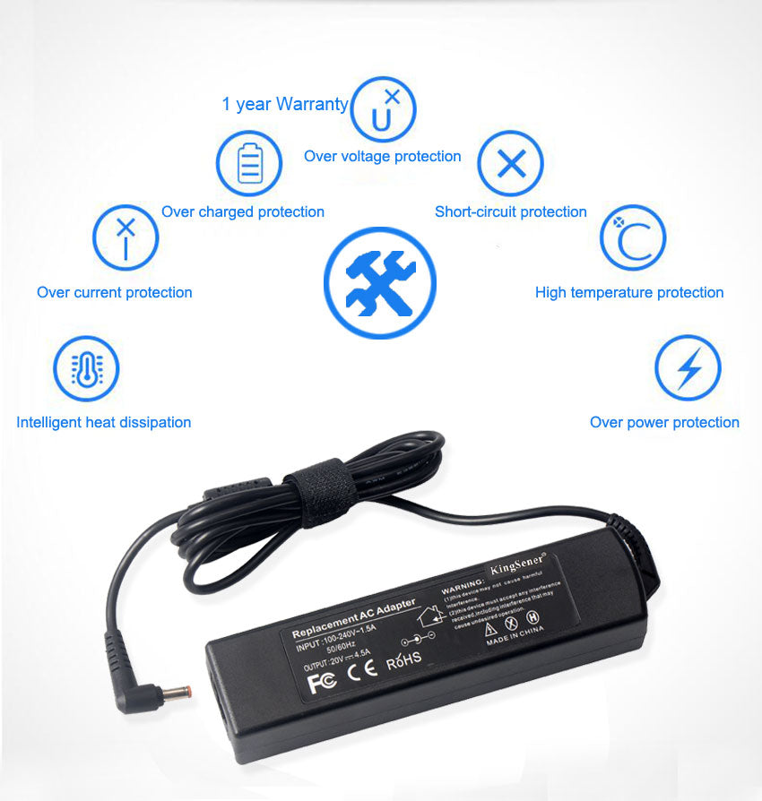 20V 4.5A 90W Laptop Adapter Battery Charger Power Supply for Lenovo G480 G485