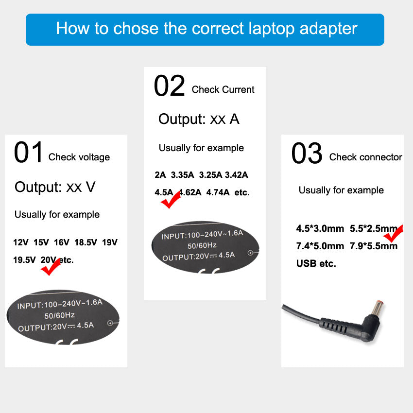 20V 4.5A 90W Laptop Adapter Battery Charger Power Supply for Lenovo G480 G485