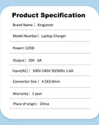 Universal 65W USB-C Type-C Laptop Power Adapter Charger
