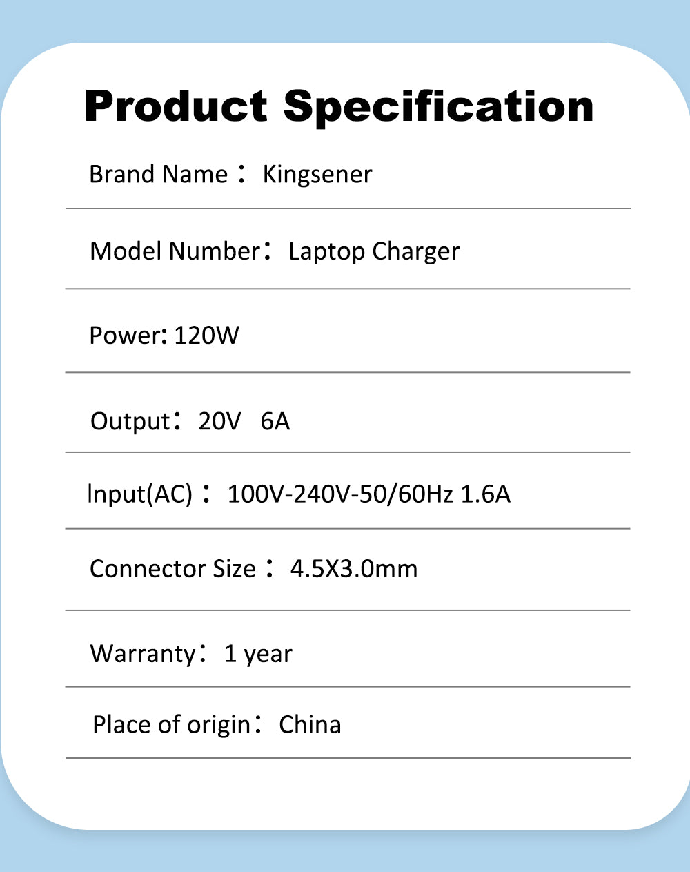 Universal 65W USB-C Type-C Laptop Power Adapter Charger
