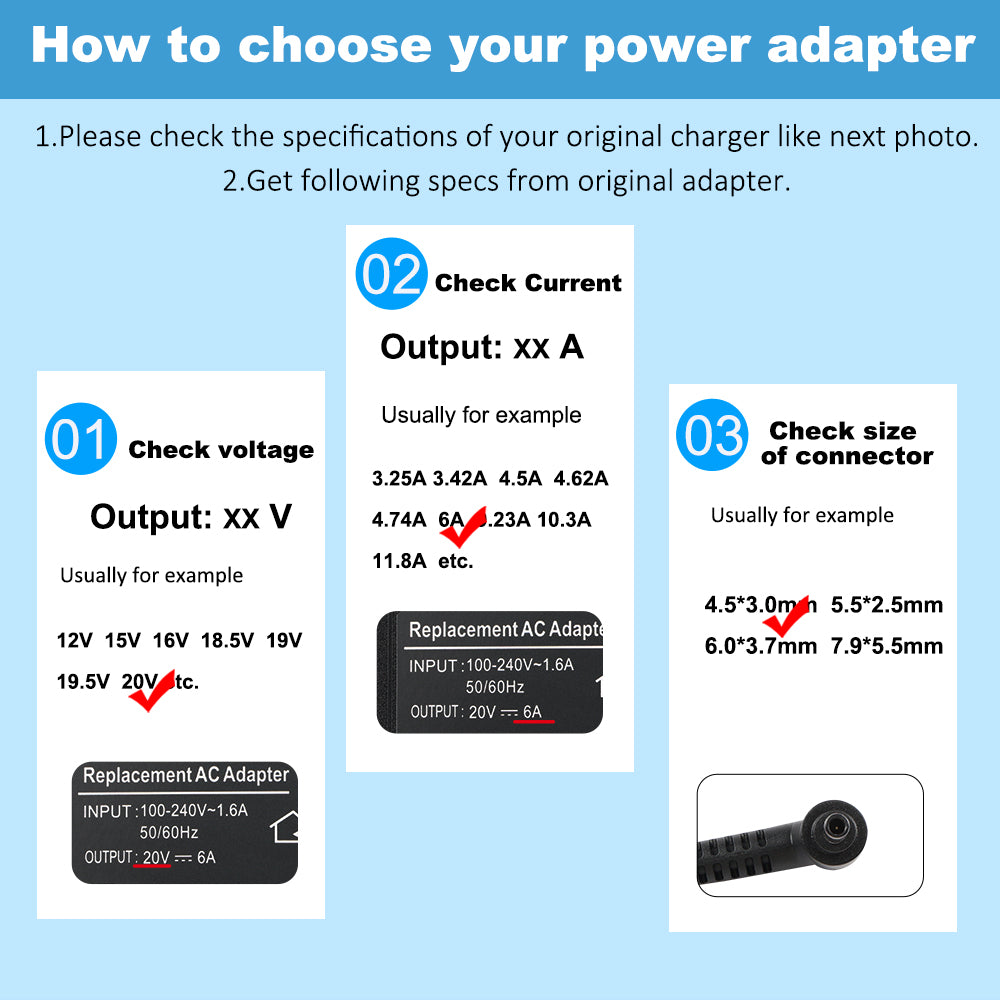 Universal 65W USB-C Type-C Laptop Power Adapter Charger