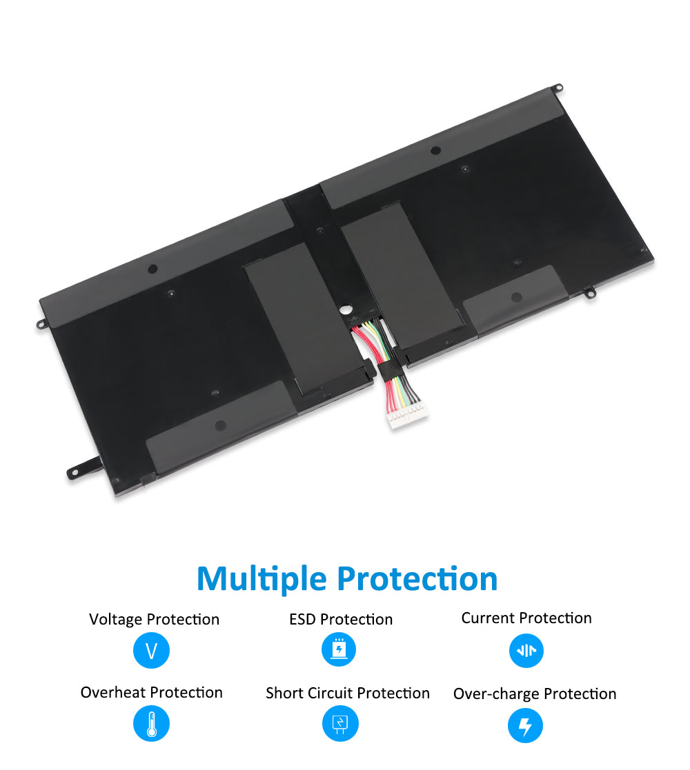 45N1070 rechargeable Li-Polymer battery for Lenovo X1 Carbon series, 46Wh capacity, showing multilingual warning strip and mounting tabs.