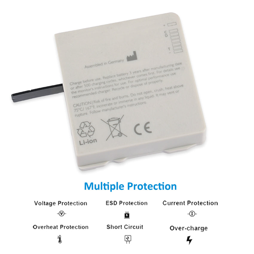 989803196521 Battery For Philips IntelliVue X3/MX100 453564526811 10.8V 21.6Wh