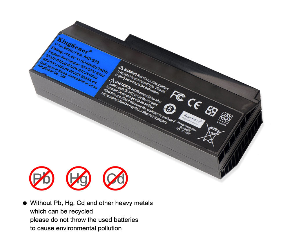 Bateria Kingsener A42-G73 para laptop, estoque nos EUA, para ASUS g53 g53s g53j g53jw g53sx g73 g73s g73j g73jh g73jq g73jw g73jx