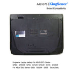 Bateria Kingsener A42-G73 para laptop, estoque nos EUA, para ASUS g53 g53s g53j g53jw g53sx g73 g73s g73j g73jh g73jq g73jw g73jx