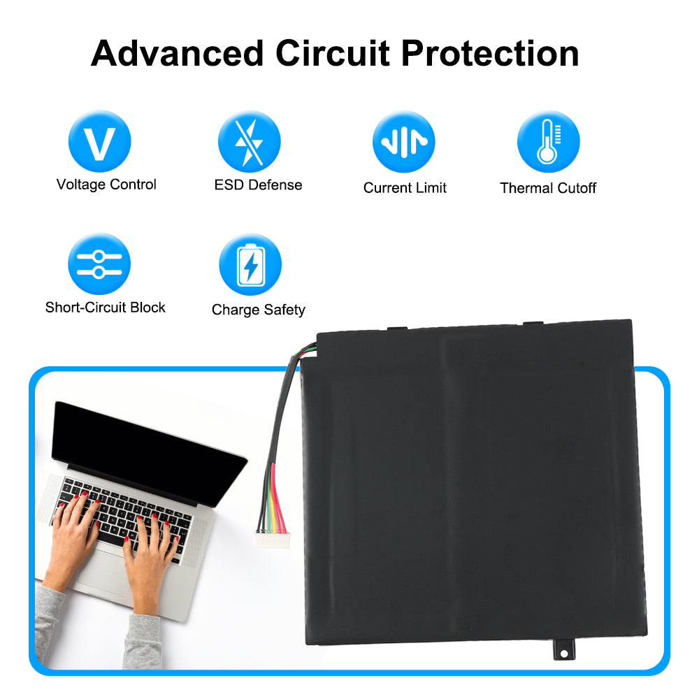 AP14A8M battery advanced circuit protection icons, voltage control ESD defense current limit thermal cutoff for Acer Iconia Tab 10