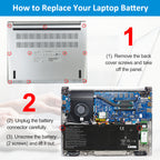 AP18C7M battery replacement guide for Acer Swift 3 SF313-52 Swift 5 SF514-54T, step-by-step installation with back cover screw removal