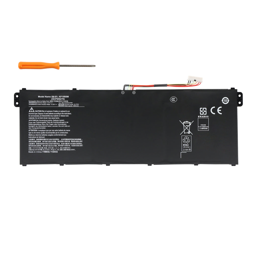 AP19B8M Laptop Battery For Acer Swift 3 SF314-59 Series - Front View on White