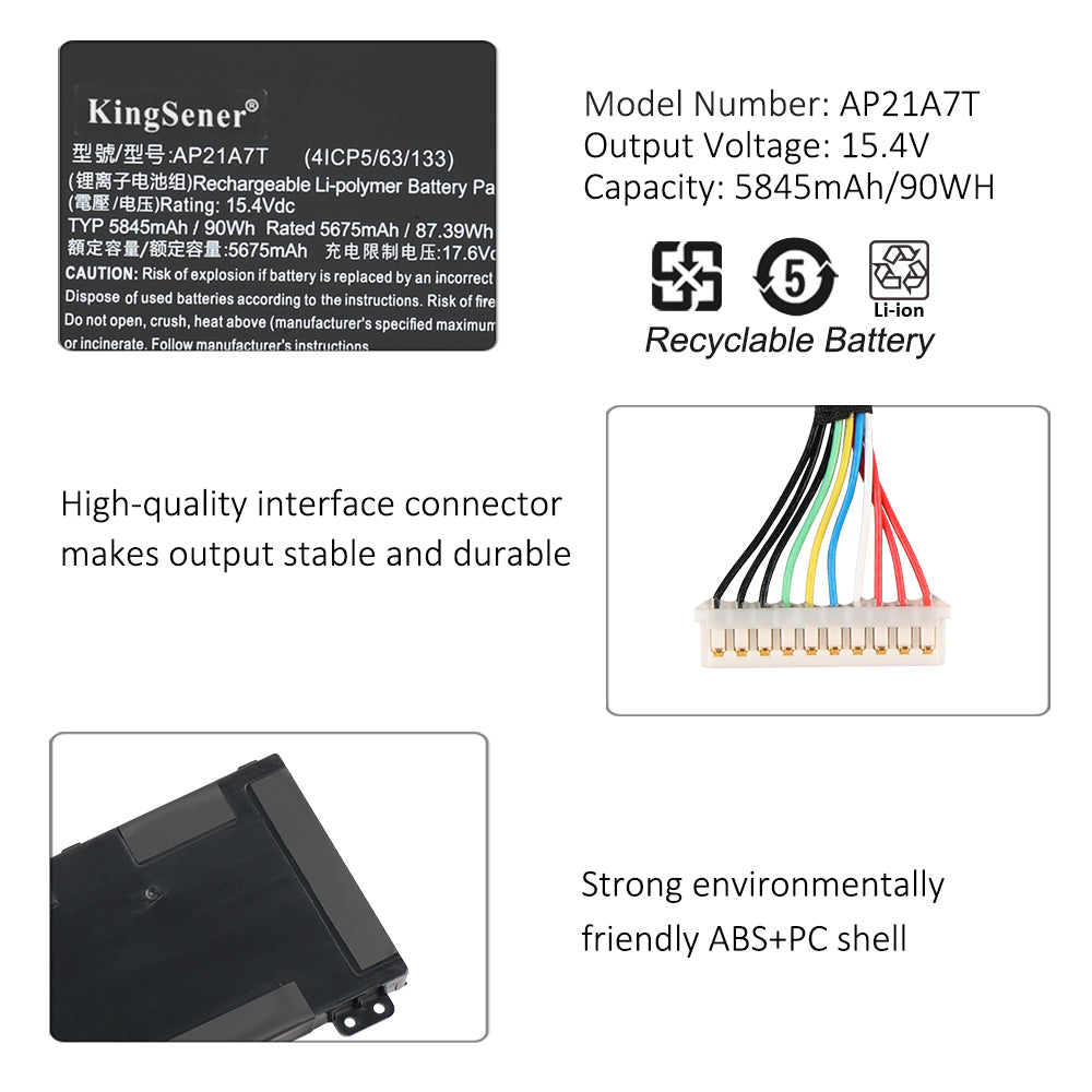 KingSener AP21A8T AP21A5T AP21A7T Laptop-Batterie Für Acer Predator Helios 300 PH317-56-78LY PH317-56-78SM PH315-55-72EA