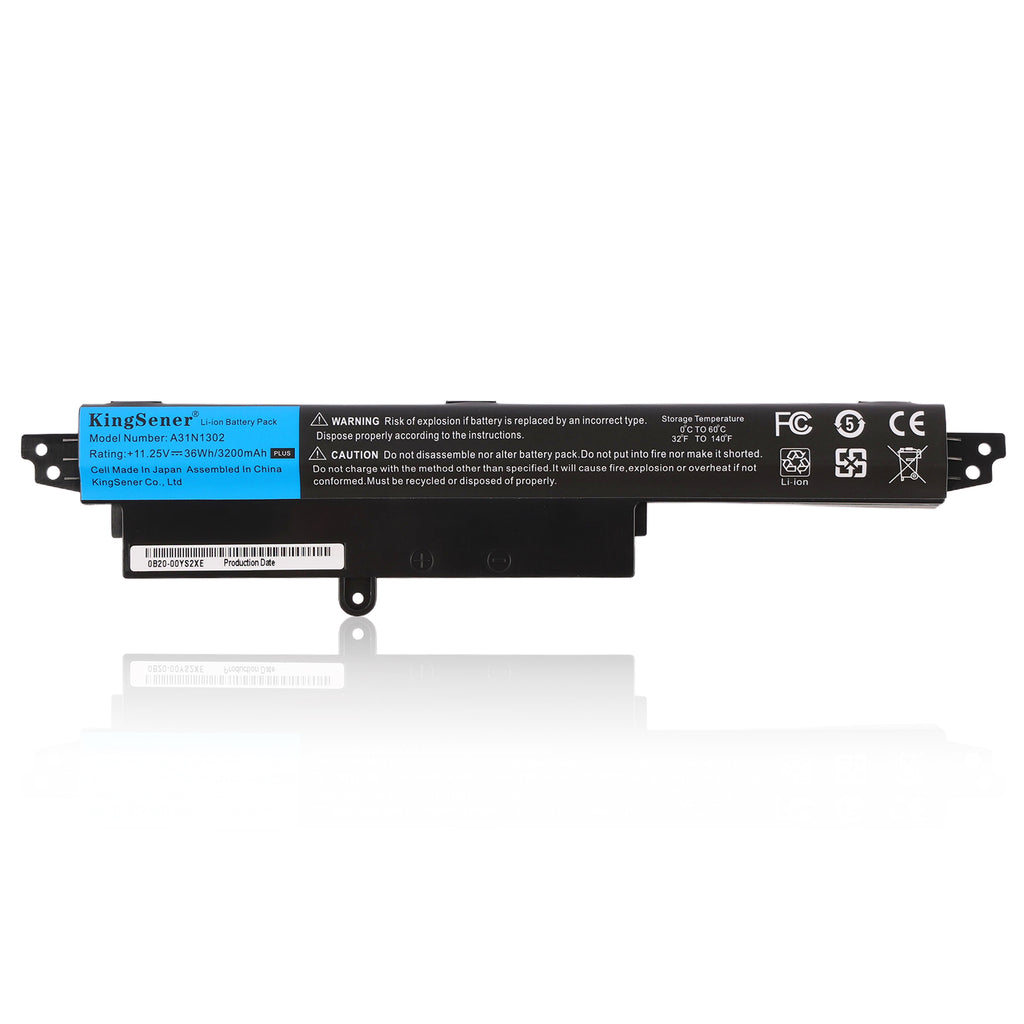 A31N1302 rechargeable battery for ASUS VivoBook X200CA X200MA, 11.25V 36Wh, compact black battery unit for 11.6 inch laptops.