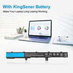 A31N1319 Laptop Battery for ASUS X551, 10.8V 33Wh, blue branding label with model and ratings info.