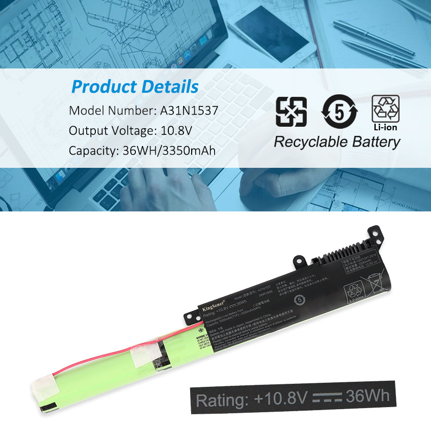 ASUS-A31N1537-10.8V-3350mAh-Laptop-Battery