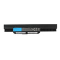 A32-K53 Laptop Battery for ASUS K53, 10.8V 5200mAh, perspective view with blue and black label.