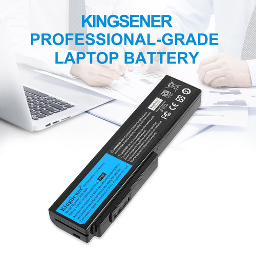 A32-N61 Laptop Battery for ASUS N61, 10.8V 6800mAh, perspective view of the interface pin area.