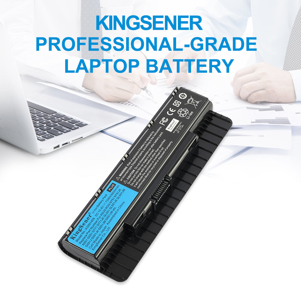 A32N1405 Laptop Battery for ASUS ROG G551, 10.8V 6800mAh, front view highlighting multi-pin connector.