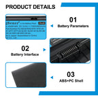 A32N1405 Laptop Battery for ASUS ROG G551, 10.8V 6800mAh, storage temperature and registered brand info.