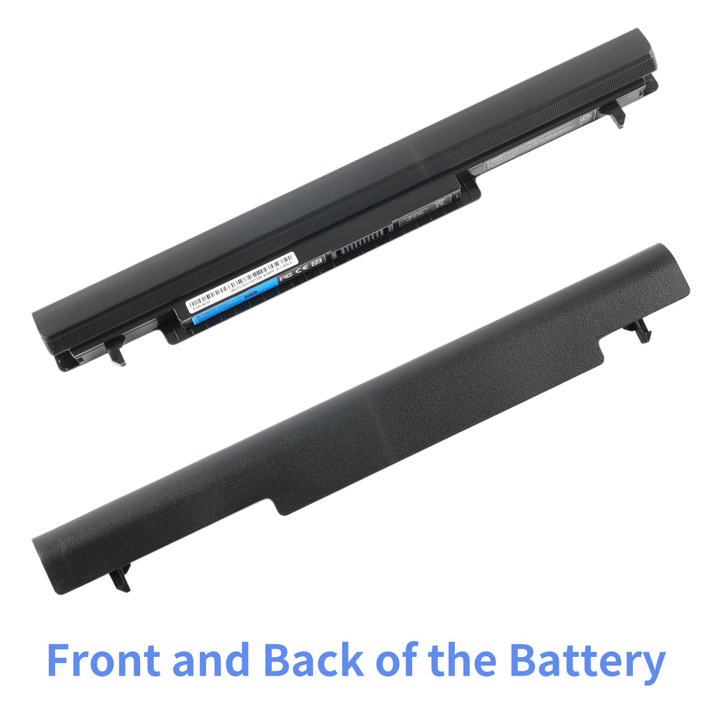 A41-K56 Laptop Battery for ASUS K56, 14.8V 33Wh, perspective view showing the textured top strip.