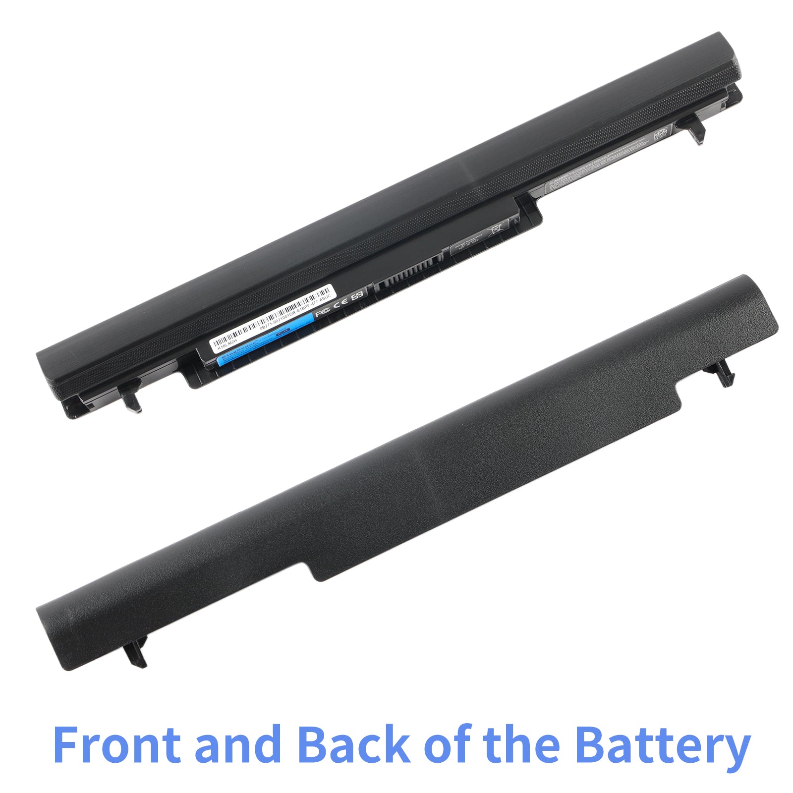 A41-K56 Laptop Battery for ASUS K56, 14.8V 33Wh, perspective view showing the textured top strip.