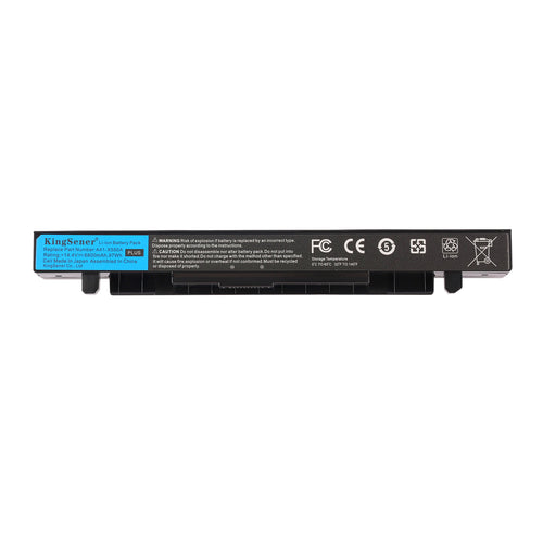 A41-X550A Laptop Battery for ASUS X550, 14.4V 97Wh, long black pack with KingSener branding.