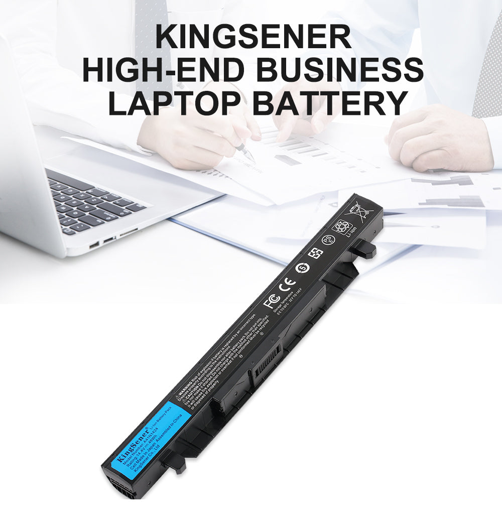 A41N1424 Replacement Laptop Battery for ASUS ROG GL552 VW, 14.4V 48WH, top view showing the blue and white info label.