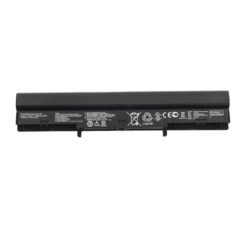 A42-U36 Replacement Battery for ASUS U36 Series, 14.88V 83Wh, long slender black case with safety labels.