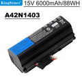 A42N1403 Replacement Laptop Battery for ASUS ROG G751 JY, 15V 88WH, stepped black design with cooling vents.