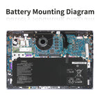 LUSONBAY AP15O5L Laptop Battery For Acer Swift 5 SF515-51T Series 53.9WH 11.55V - Battery Mounting Diagram
