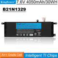 B21N1329 Replacement Laptop Battery for ASUS X453 X553 F553M, 7.6V 30WH, thin flat black battery with wire connector.