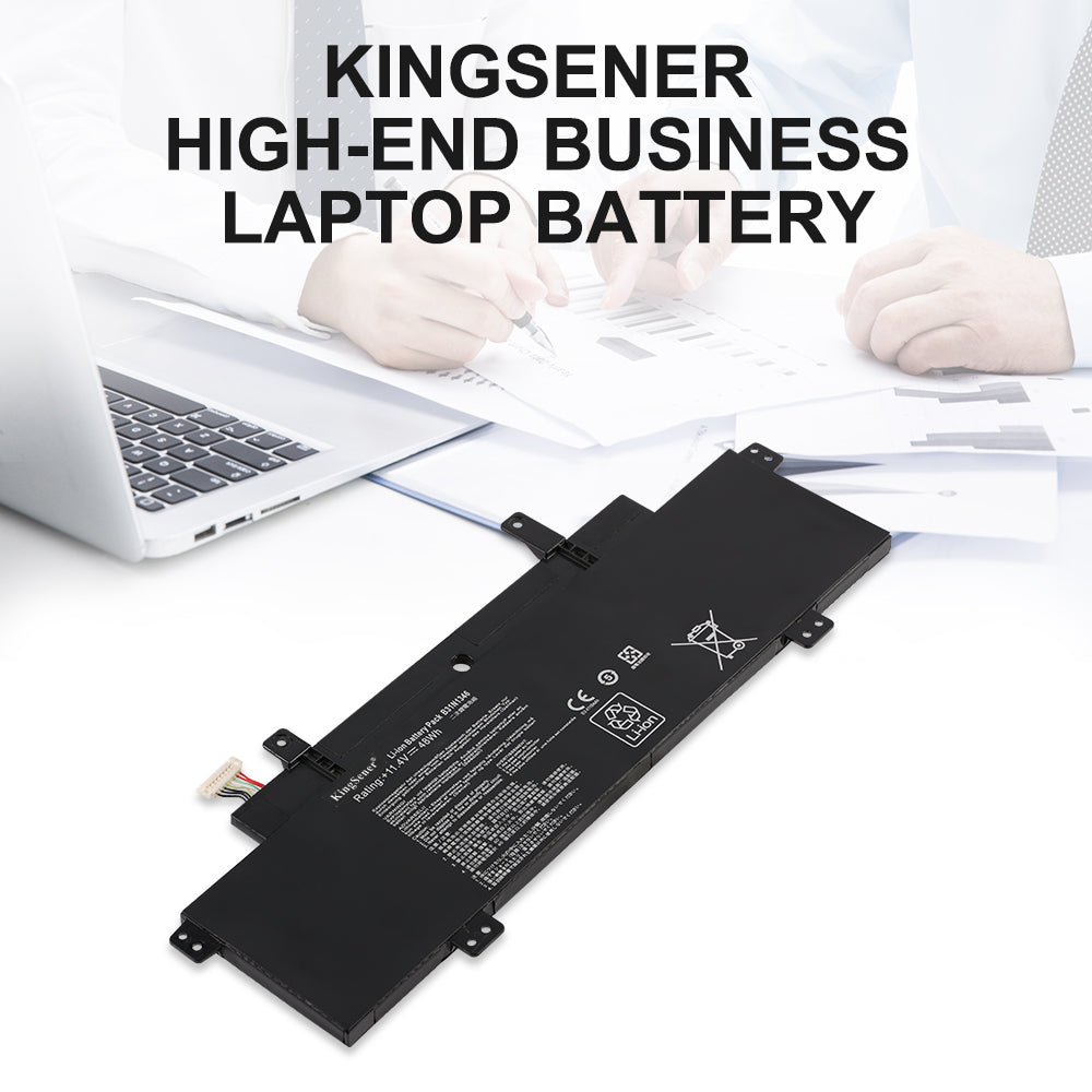B31N1346 Replacement Laptop Battery for ASUS Chromebook C300MA, 11.4V 48WH, view showing the white multi-pin wire connector.
