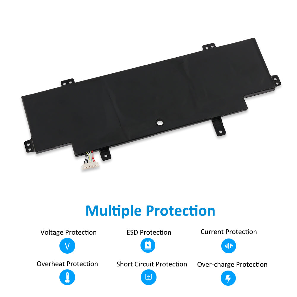 B31N1346 Replacement Laptop Battery for ASUS Chromebook C300MA, 11.4V 48WH, top view of the KingSener blue branding box.