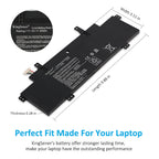 B31N1346 Replacement Laptop Battery for ASUS Chromebook C300MA, 11.4V 48WH, side angle showing mounting tabs with screw holes.