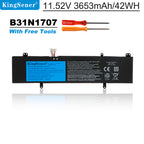 B31N1707 Replacement Laptop Battery for ASUS VivoBook S14 S410UQ, 11.52V 42WH, flat black battery with screwdrivers.