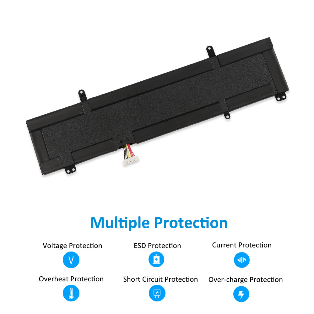 B31N1707 Replacement Laptop Battery for ASUS VivoBook S14 S410UQ, 11.52V 42WH, top view of the blue information sticker.