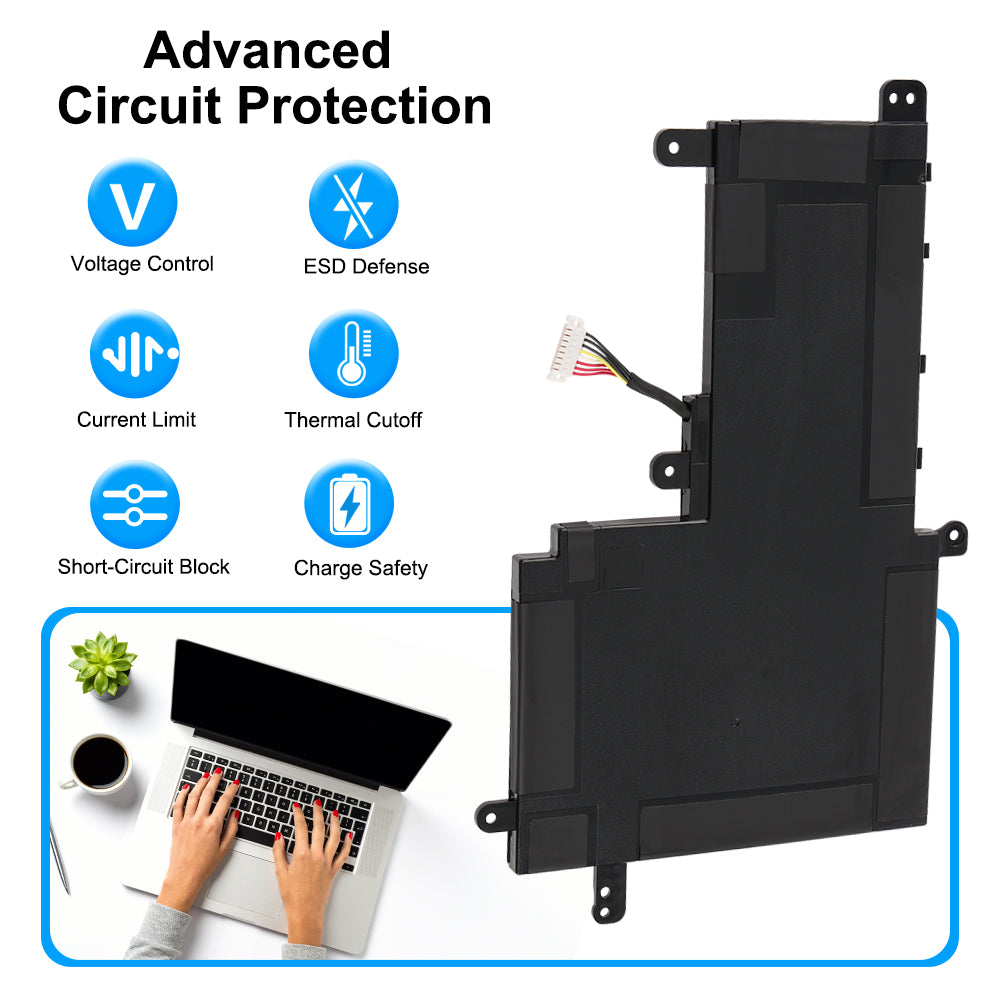 ASUS B31N1729 replacement Li-ion laptop battery 11.52V 42Wh with voltage control thermal cutoff protection