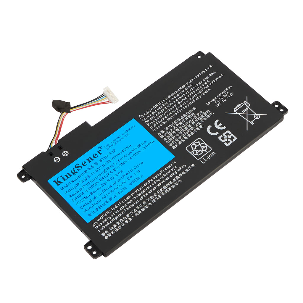 B31N1912 Battery For ASUS VivoBook 14 E410MA L410MA Series - Front View on White