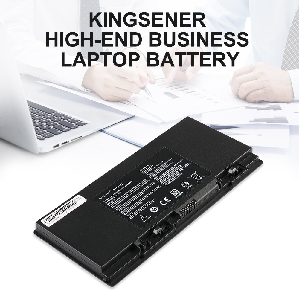 B41N1327 laptop battery for ASUS ROG B551 B551L series, 15.2V 45WH, rugged black casing with precision connector interface.