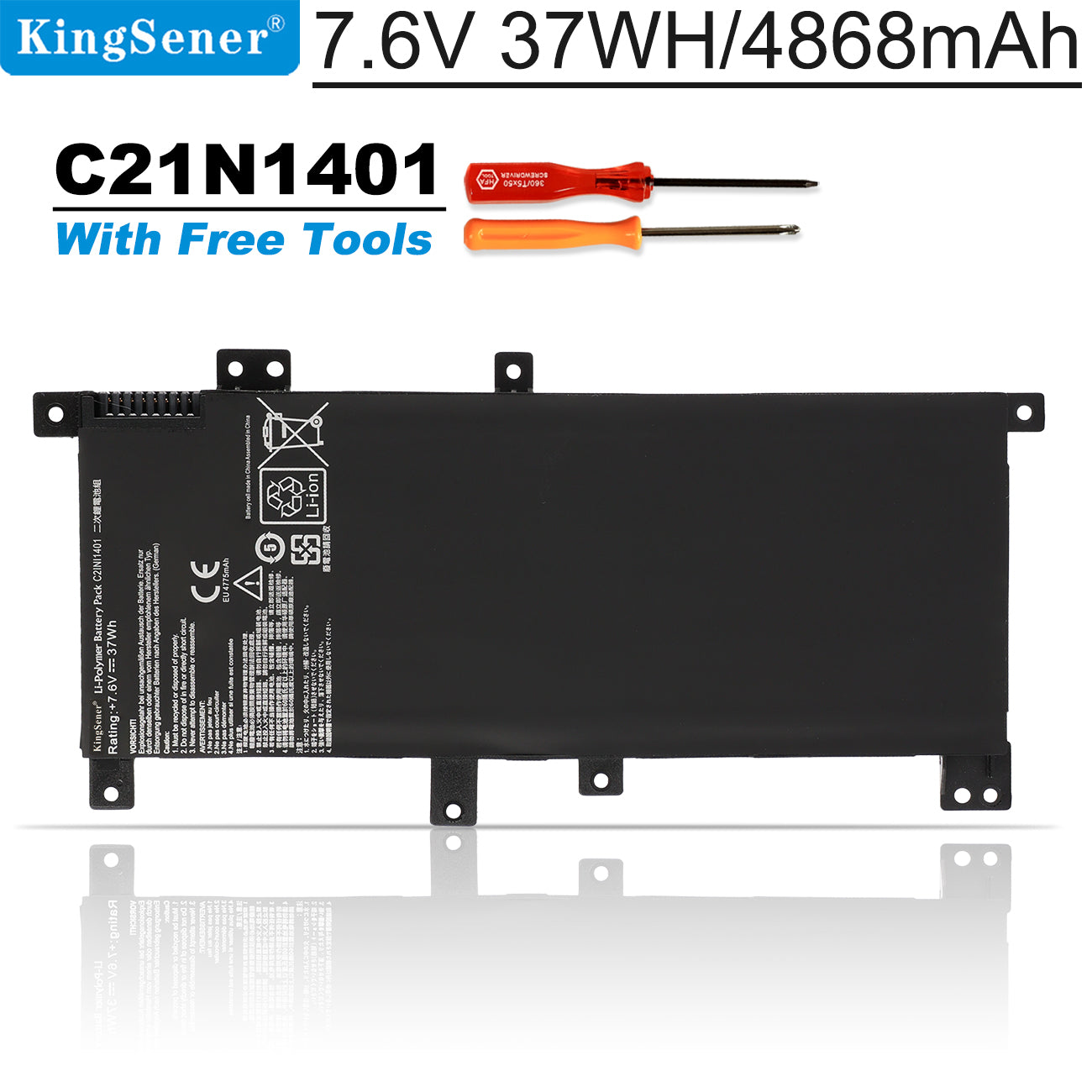 Asus X454L X455L X455Y X455LA Battery Replacement C21N1401 37Wh