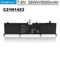 C21N1423 rechargeable laptop battery for ASUS X302L X302LJ series, 7.6V 38Wh, black battery pack with internal connector wiring.