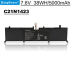 C21N1423 rechargeable laptop battery for ASUS X302L X302LJ series, 7.6V 38Wh, black battery pack with internal connector wiring.