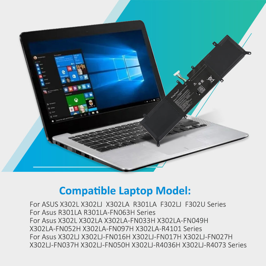C21N1423 Laptop battery For ASUS X302L X302LJ X302LA R301LA F302LJ F302U X302LJ-R4073/R4036H 7.6V 38WH | KingSener