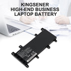 C21N1515 Laptop Battery for ASUS X756 Series, 7.6V 38Wh, infographic showing ESD and overheat protection features.