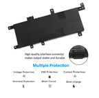 C21N1634 Laptop Battery for ASUS Vivobook R542, 7.6V 5000mAh, bottom view showing the barcode sticker.