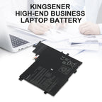C21N1701 Laptop Battery for ASUS VivoBook S406UA, 7.7V 39Wh, infographic showing voltage and current protection icons.