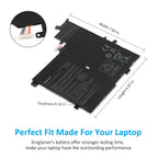 C21N1701 Laptop Battery for ASUS VivoBook S406UA, 7.7V 39Wh, front view showing Li-Polymer chemistry and rating labels.