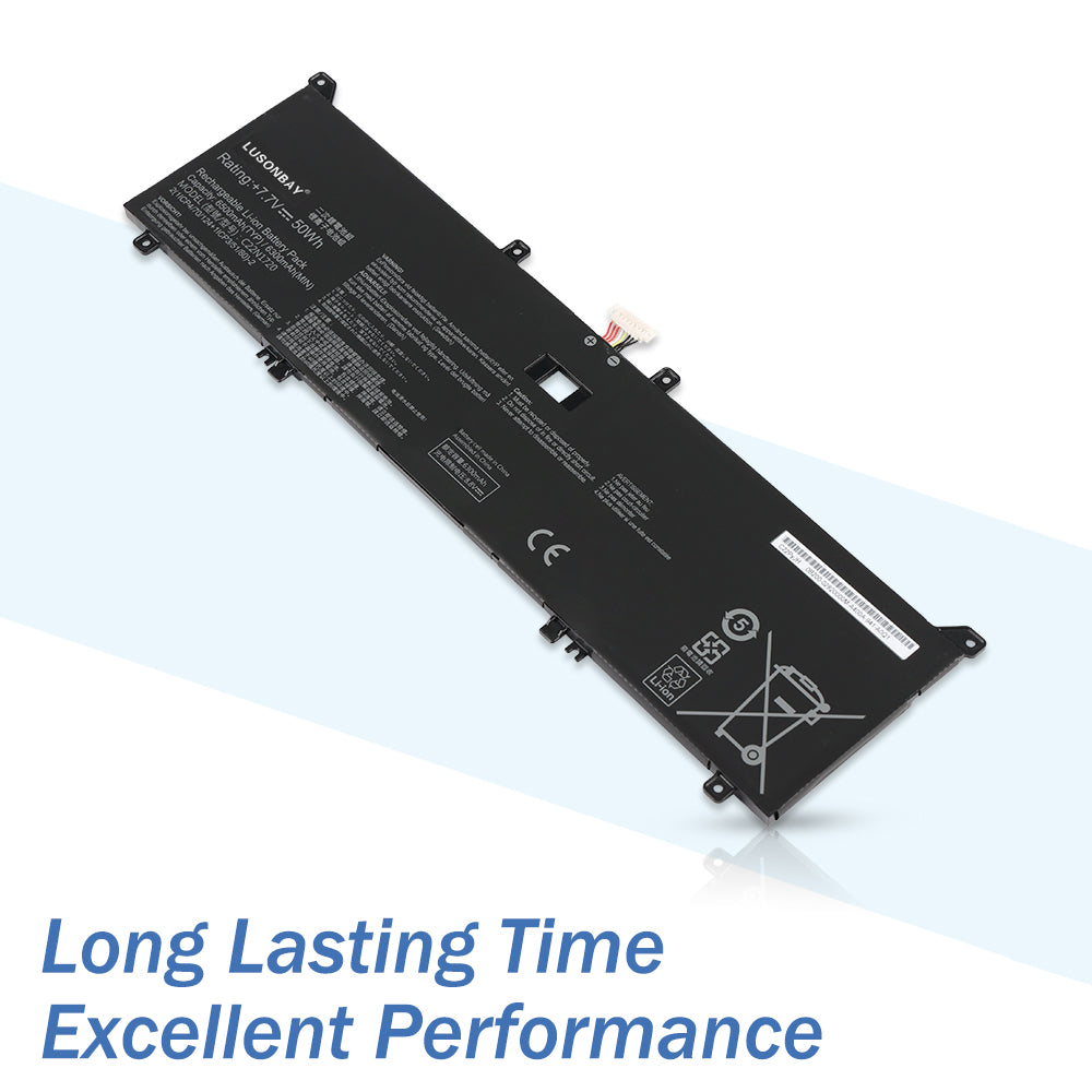 C22N1720 replacement battery for ASUS ZenBook S UX391UA, Li-ion 7.7V 6500mAh 50Wh, long lasting performance