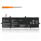 C31N1816 replacement battery for Asus ZenBook Flip 13 UX362, 11.55V 50Wh Li-ion, front view with installation screwdriver